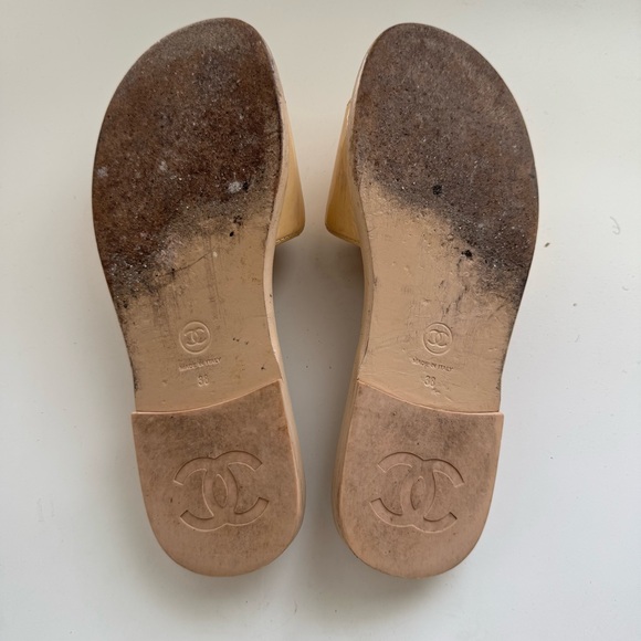 Chanel Tan Minimalist Leather Sandals - Picture 3 of 4